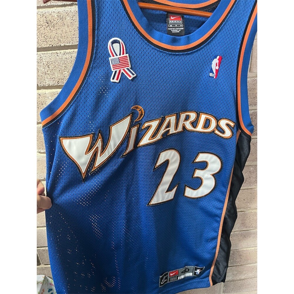 Michael Jordan Washington Wizards #23 Nike NBA Authentic Jersey Blue - Picture 2 of 6